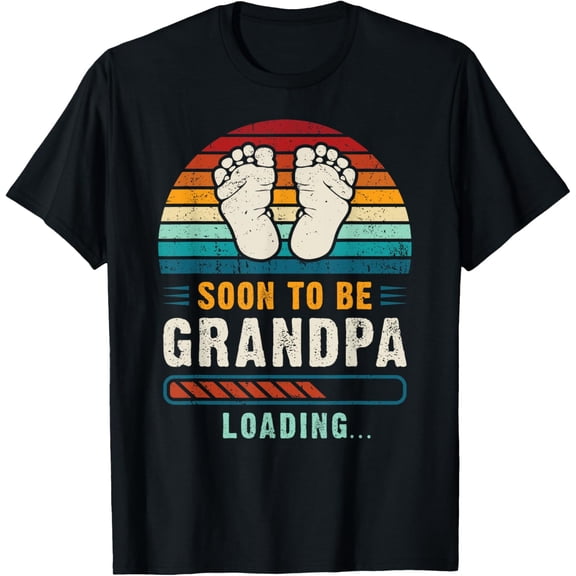 Playful Comfort Tee - Soon To Be Grandpa Loading, Baby Announcement, Grandfather T-Shirt