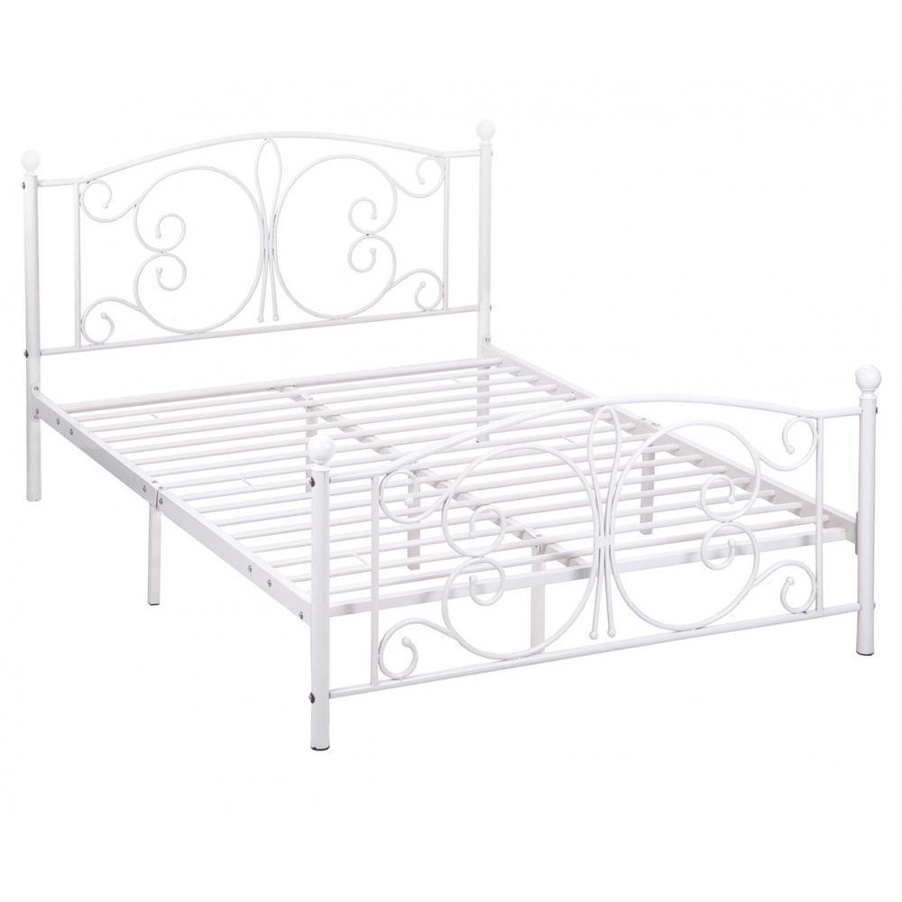 Metal Platform Bed Box Spring Replacement Includes Metal Slats,Queen