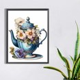 thumbnail image 1 of Pintura de diamante 5D DIY, kit de ramo de taza de té con taladro redondo completo, decoración del hogar, arte artesanal FLhrweasw Nuevo, 1 of 9