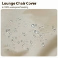 thumbnail image 3 of Garden Patio Chaise Lounge Cover, Heavy Duty Outdoor Lounge Chair Covers, UV Resistant Patio Furniture Covers Waterproof 210D Oxford Cloth All Weather Protection (Beige, 79"W x 28"D x 30"H - 1 Pack), 3 of 8