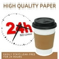 thumbnail image 2 of GINKGO 100 Pack 12 oz Disposable Paper Coffee Cups with Lids and Sleeves, Hot Coffee Cups, 2 of 7