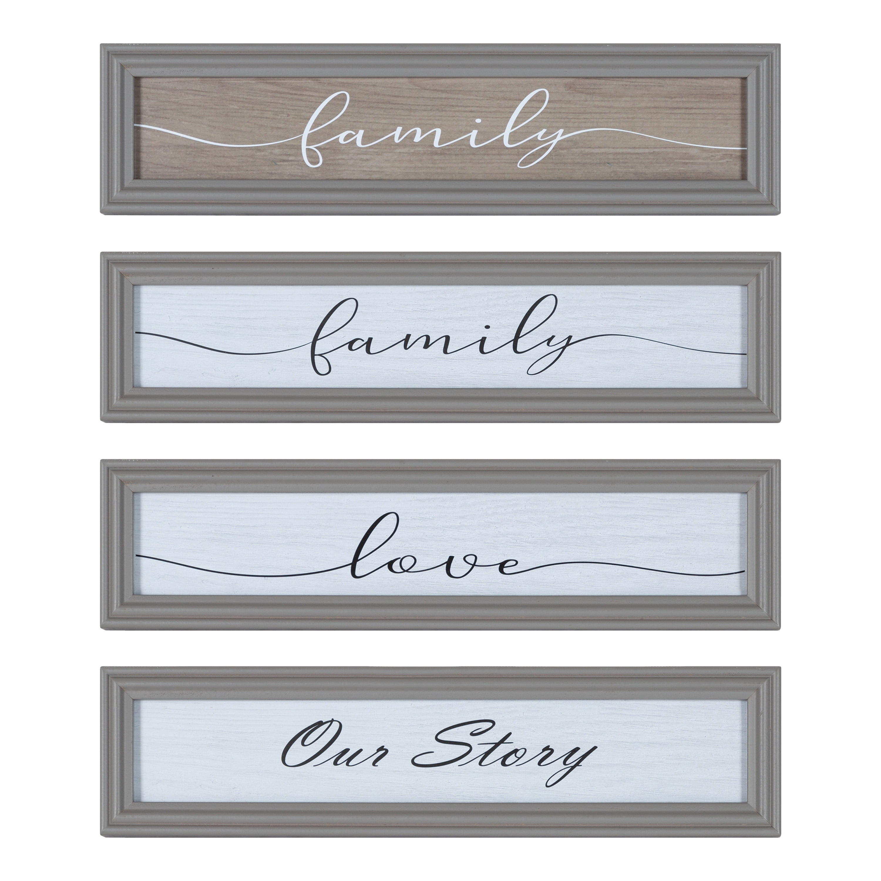 Kate and Laurel Bordeaux Expressions Wall Decor Collection, Set of 10, Coastal Finishes, Assorted Size Frames and Decorative Wall Accents
