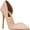Tan Suede, variant on Aqua | Dion Half d'Orsay High-Heel Pumps | Black Patent