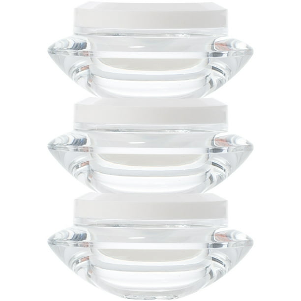 3 botellas de crema facial, frascos transparentes para cosméticos, botellas vacías para almacenar cosméticos (3 g)