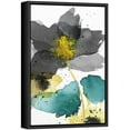 thumbnail image 2 of wall26 Framed Canvas Wall Art Large Black and Yellow Flowers Floral Plants Watercolor Abstract Contemporary Expressive for Living Room, Bedroom, Office - 24x36 inches, 2 of 4