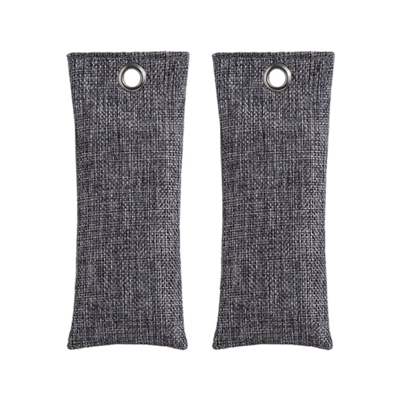 2-Pack Reusable Charcoal Shoe Deodorizers Natural Odor Elimination for Footwear & Gym Bags