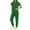 A002 Green, variant on qolati Scrubs Set for Women 2 Piece Work Sets Short Sleeve V Neck Top Elastic Waist Jogger Pants Set Uniforms Scrub Workwear Black L