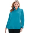 thumbnail image 6 of Woman Within Women's Plus Size Microfleece Quarter-Zip Pullover Jacket, 6 of 6
