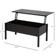 thumbnail image 4 of HomCom 39" Modern Lift Top Coffee Table Desk with Storage, 4 of 9