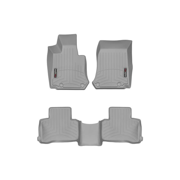 WeatherTech Custom Fit FloorLiners compatible with Mercedes AMG GLC 43, AMG GLC 43 SUV, AMG GLC 63 S Coupe, AMG GLC 63 SUV, AMG GLC 63, AMG GLC 63 Coupe - 1st & 2nd Row, Grey