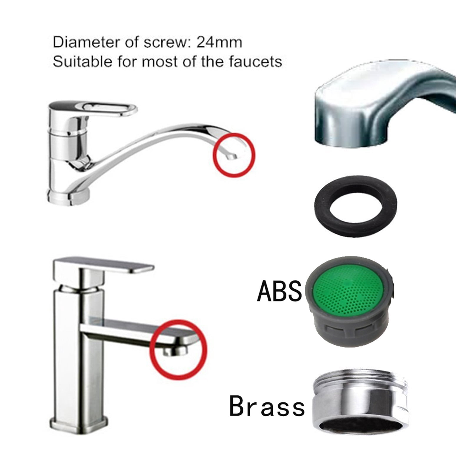 20 Pcs Kitchen Faucet Bubbler,Water Saving Basin Inner Core Faucet Splash Head Faucet Aerator With Gasket For Kitchen And Bathroom ,Water Saving