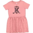 thumbnail image 3 of Inktastic Letter K Monogram Tribal Arrow Girls Toddler Dress, 3 of 5