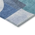 thumbnail image 4 of Addison Rugs Chantille Indoor/Outdoor Transitional Mid Century Teal Washable Round Rug, 8' x 8', 4 of 6
