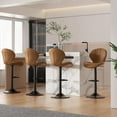 thumbnail image 6 of Hawsaiy Bar Stools Set of 4, Modern Swivel Bar Chairs with Mid Back and Adjustable Seat Height,Brown, 6 of 11