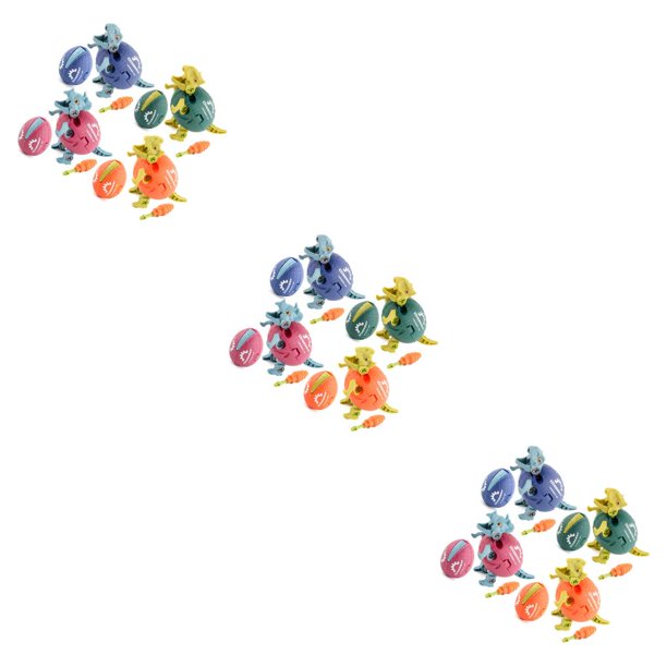 Vogacara Paquete de 4 juguetes creativos de deformación de huevos de dinosaurio, juegos de ensamblaje DIY, juguete de dinosaurio de deformación para Type1 NO1