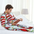 thumbnail image 6 of Lsque Funny Christmas Gnome Pattern Long Sleeve Pajama Set for Men - Soft 2-Piece Sleepwear and Loungewear Set with Pockets, Comfy Nightwear-Small, 6 of 7
