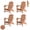 Brown, variant on FUNBERRY Folding Adirondack Chairs Set of 2, All Weather HDPE Wood Texture Fire Pit Chairs with Cup Holder for Outdoor