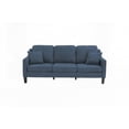 thumbnail image 2 of Modern Navy Blended Chenille 2pc Sofa Set - 78"x33"x35"H Sofa & 55"x33"x35"H Loveseat, 2 of 10