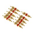 thumbnail image 1 of 10 piezas Vástago de válvula de neumático de repuesto para motocicleta rojo + Rojo + dorado Sunnimix Neumático Núcleo del vástago de la válvula del neumático, 1 of 8