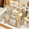 thumbnail image 7 of Multi-function Acrylic Pen Organizer Storage, Translucent Desk Pencil Organizer Pencil Pot Pen Pot, Pen Storage Holder Creative Desk Storage Box for Office Home Supplies Cosmetics, 7 of 7