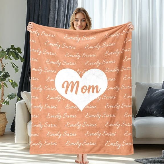 JML Super Soft Customized Throw and Blanket For Mom Birthday, Mother's Day, Christmas, Personalized Blanket Gift from Daughter Son