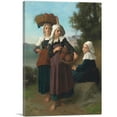 thumbnail image 1 of ARTCANVAS Young Girls of Fouesnant Returning From Market 1869 Canvas Art Print by William-Adolphe Bouguereau - Size: 18" x 12" (1.50" Deep), 1 of 9
