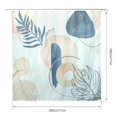thumbnail image 2 of Blue Polyester Floral Shower Curtain  Modern Watercolor Pattern with 12 Hooks  72” x 72”, 2 of 10