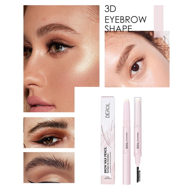 Crema para peinar cejas de dos cabezales, maquillaje natural, gel para cejas, jabón para cejas, cepillo para pestañas
