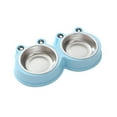 thumbnail image 1 of Stainless Steel Pet Bowl Set Cute Cartoon Design 2 In 1 Food and Water Feeder for Cats and Dogs, 1 of 4
