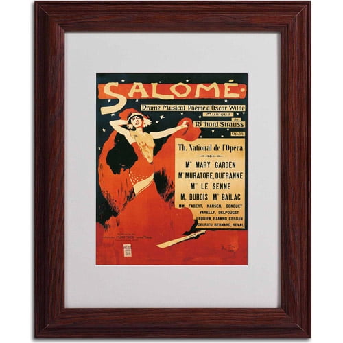 Trademark Fine Art "Poster of Opera Salome" Canvas Art by Richard Strauss, Wood Frame