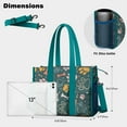 thumbnail image 5 of Teacher Tote Bag,Paw Prints and Bones Teacher Utility Tote Bag,Large Work Tote Bags for Women with Multiple Pockets,Top Zipper Closure,13.8x10.6x6.7 Inch, 5 of 5