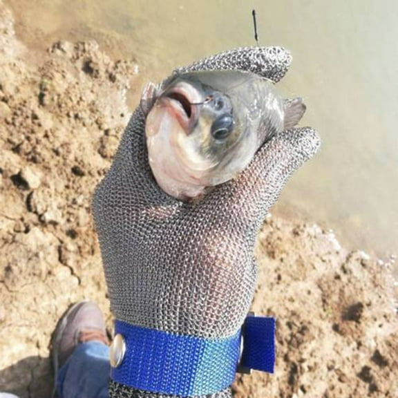 Vikakiooze under $10, Safety Cut Proof Stab Resistant Stainless Steel Gloves Metal Mesh Butcher