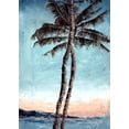 thumbnail image 2 of Blaise, Tiffany 18x24 Black Ornate Wood Framed with Double Matting Museum Art Print Titled - Sunset Palms, 2 of 4