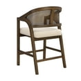 thumbnail image 2 of Wooden Frame Counter stool with rattan back-WALNUT-set of 2, 2 of 12