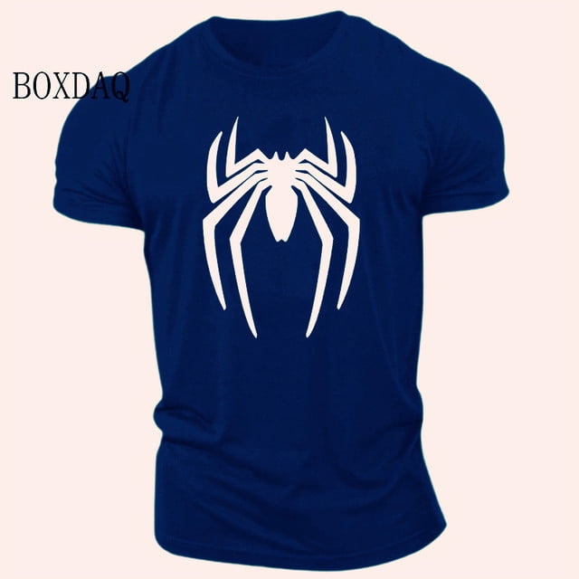 T-shirts Mode Homme Garphic adj Spider Manches Courtes Impression 3d Sport de Rue Tops Amples Décontractés Gym Entraînement Tee Homme