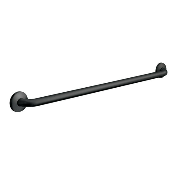 ASI -3801-42-41 - Snap Flange (1-1/2" O.D) Matte Black Powder Coated Finish - Straight Grab Bar, 42”