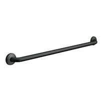 ASI -3801-36-41 - Snap Flange (1-1/2" O.D) Matte Black Powder Coated Finish - Straight Grab Bar, 36”