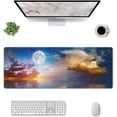 thumbnail image 2 of Moon Large Extended Gaming Mouse Pad 31.5x11.8in Non-Slip Base Ideal for Office, Study, & Work, 2 of 6