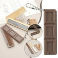 thumbnail image 2 of ZOUBAOQ Convenient To Carry Foldable Hair Comb Hair Care Tools 3 Color Options Hair Head Massager Comb Folding Mirror Comb 2-in-1 Dual Function Chocolate Cookie Design Portable Hair Brush, 2 of 8