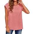 thumbnail image 5 of Cap Sleeve Oversized T Shirts Loose Fit Blouses Women's Summer Casual Tops, 5 of 7