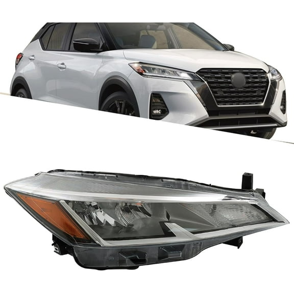 EPOTOOR Passenger Side Headlight Assembly Replacement for Nissan Kicks 2021 2022 2023 Headlamp 260105R00A NI2503283