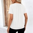 thumbnail image 5 of MEICHEN Womens Tops Short Sleeve V Neck T Shirts Summer Beach Vacation Clothes Casual Loose Ruched Blouse, 5 of 6