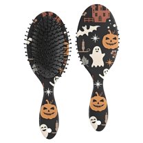 Halloween Ghosts Bats and Castles Hair Brush,Girls Detangling Hair Brush,Glide Through Tangles with Ease for Wet & Dry Hair,8.8"X2.8"