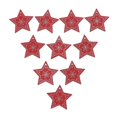 thumbnail image 3 of 10x Patterned Wooden Pentagram Slice Pieces Five Pointed Star Crafts Red------Product code 80036, 3 of 5