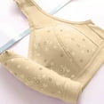 thumbnail image 5 of Thredzr Cotton Bras for Women Plus Size Front Closure Push Up Comfy No Underwire Bra Wirefree Sports Comfortable Bralette Plus Size Convenient Bra Beige 40, 5 of 5