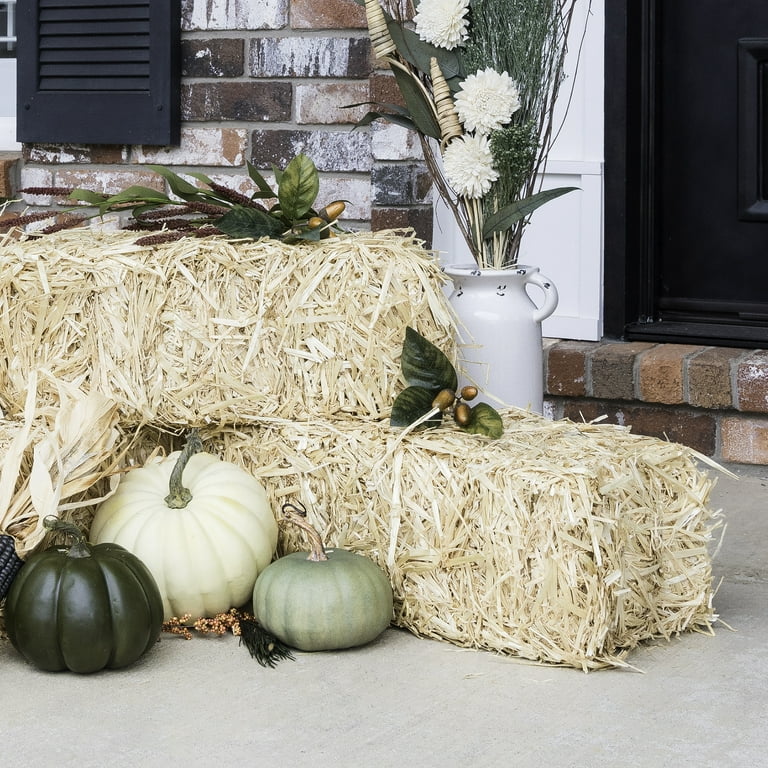 Way to Celebrate Harvest Decorative 20 Straw Bale, 2 Pack
