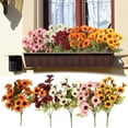 thumbnail image 2 of 5 unidades de flores de violeta artificiales de seda y plástico, muy realistas, para bodas, hogar, jardín y decoración de macetas colgantes al aire libre, 32 cm de altura, 2 of 7