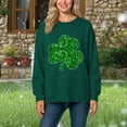 thumbnail image 4 of Craaazy St Patricks Day Sweatshirts for Women Round Neck Long Sleeve Shamrock Graphic Tops Gifts, 4 of 5