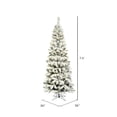 thumbnail image 3 of Vickerman 7.5' x 36" Flocked Pacific Pencil Artificial Christmas Tree, Unlit, 3 of 6