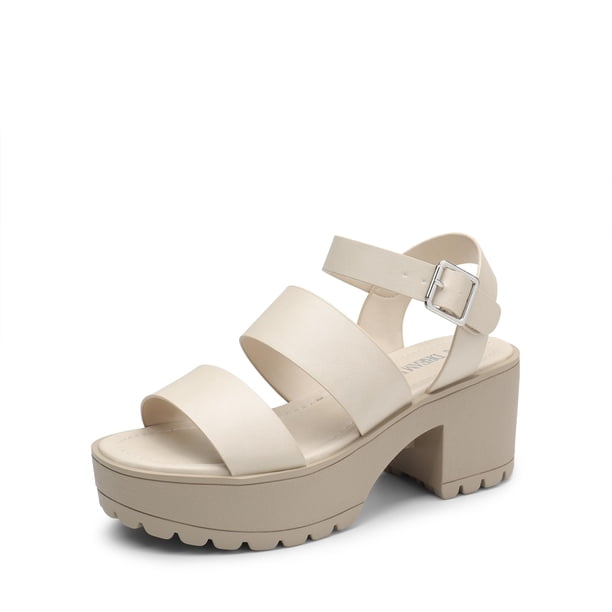 Sandalia DREAM PAIRS con Plataforma, Tacón Grueso y Correa Ajustable